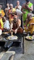 H.H. Shrimat Sadyojat Shankarashram  Swamiji's  visit to  Shri Mahabaleshwar Temple - Gokarna (21st June 2023)